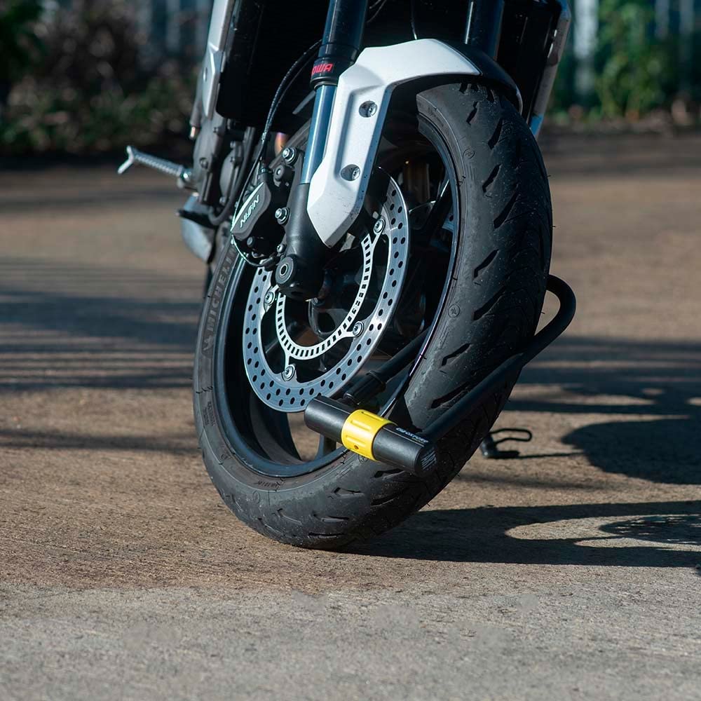 Oxford Magnum LK225 Antivol ultra résistant pour moto avec support et câble Doré 170 x 340 mm