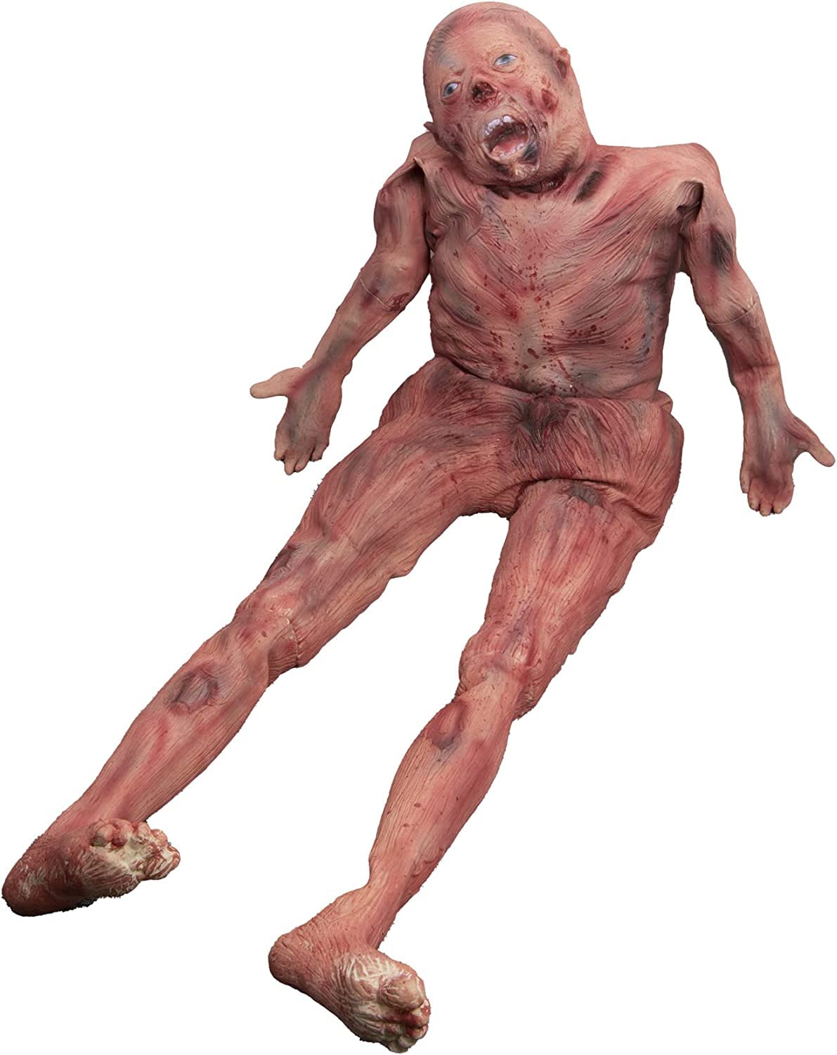 Cadavere insanguinato di Halloween, Torso di cadavere Appeso con Pelle in Lattice Lungo 150 cm per Oggetti di Scena di Halloween, casa stregata, Zombie