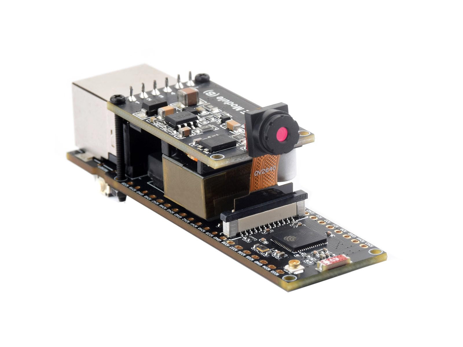Waveshare ESP32-S3 ETH Development Board with PoE Module And Camera Module,10/100Mbps RJ45 Ethernet Port,Based on ESP32-S3R,Support Wi-Fi and Bluetooth,240MHz Dual Core Processor