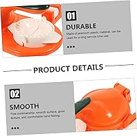 Vista 7 de DOITOOL 1 Unidades de envoltorios manuales para albóndigas, moldes de cocina para masa de tortilla, pasta, pierogi, pelmeni, naranja, 9.4 x 2.8 in