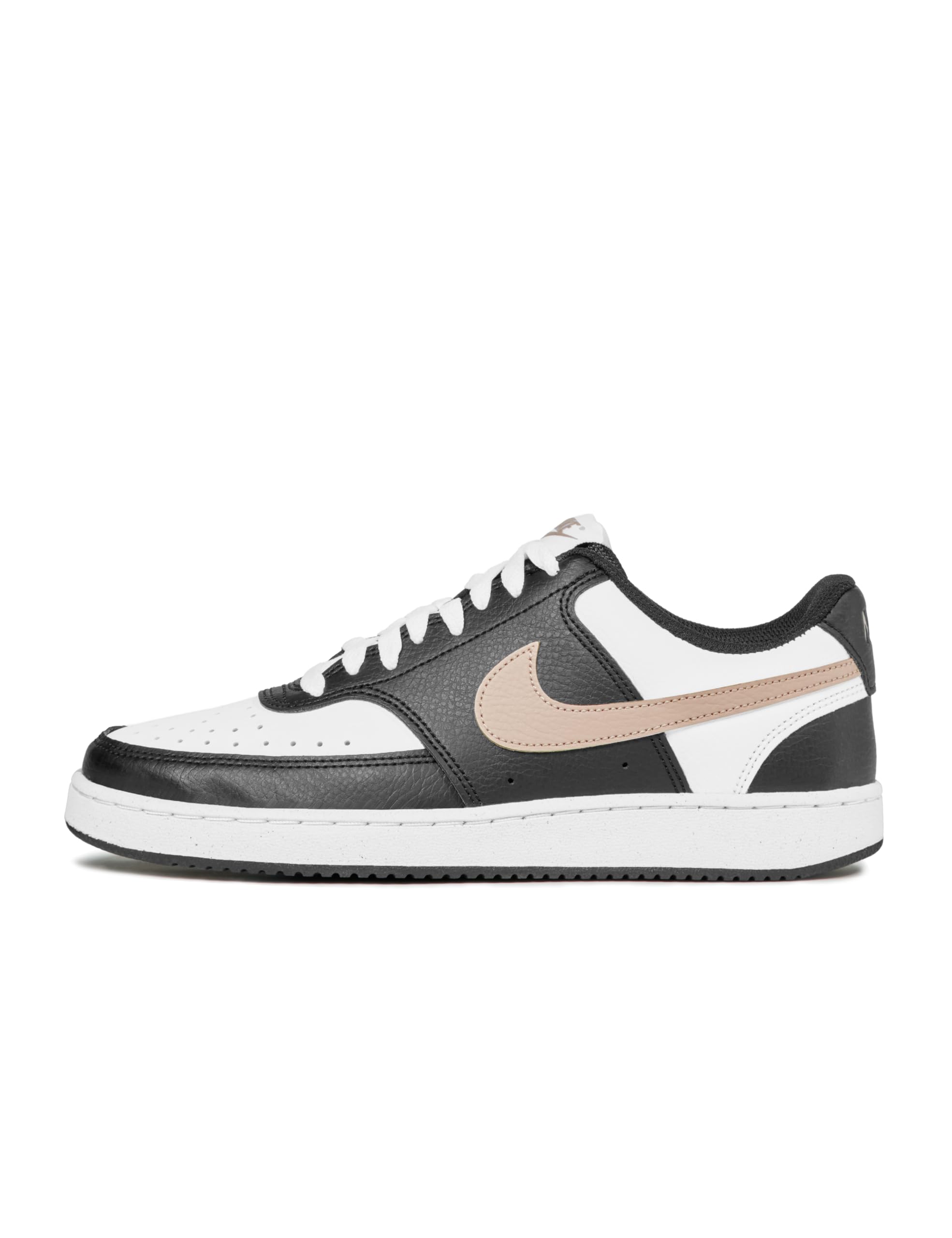 Nike Women's Court Vision Low Next Nature Shoes 5 Black/Particle Beige/White