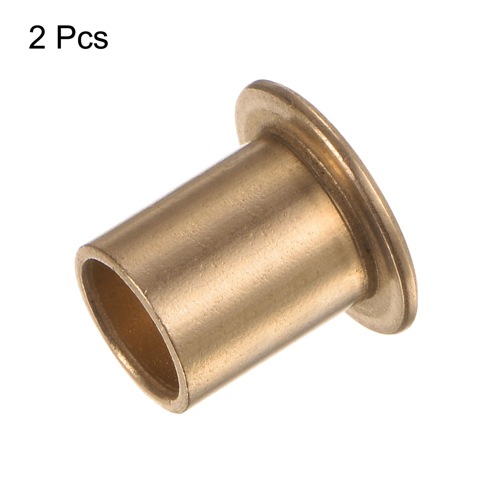 QUARKZMAN 2 szt. tuleja łożyska kołnierzowego 8 mm otwór 10 mm AD 15 mm długość 1,2 mm kołnierz grubość brązu tuleja samosmarujące tuleje ślizgowe tuleja do instalacji przemysłowych