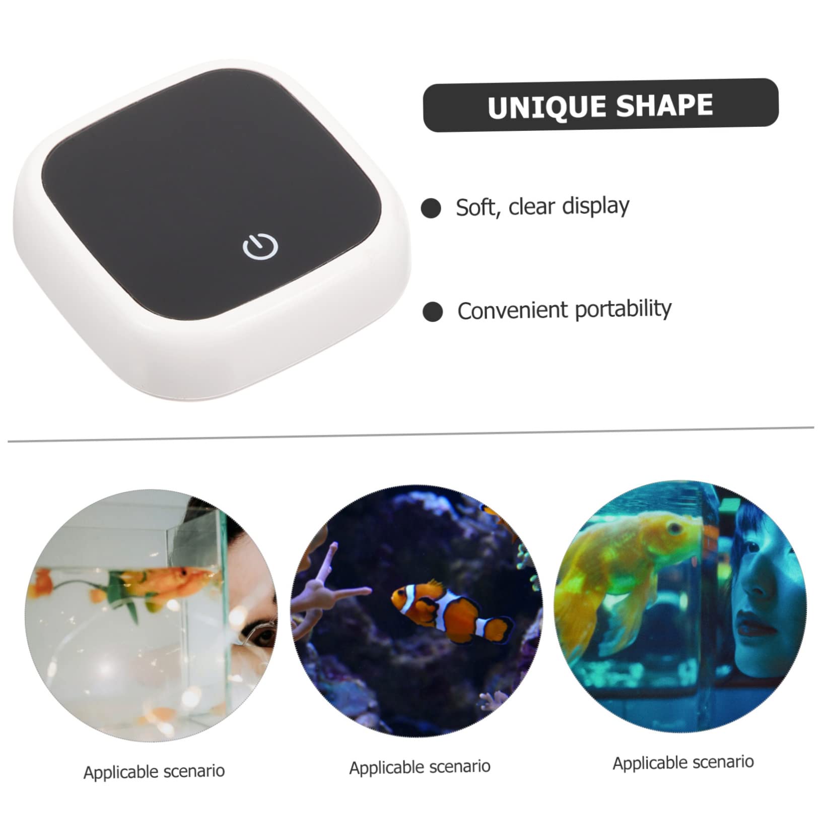 Mipcase 5 Pièces Thermomètre Pour Aquarium Coller Sur Le Thermomètre Accessoires D'aquarium D'eau Salée Digital Accessoires Pour Aquarium Betta Abdos Blanche