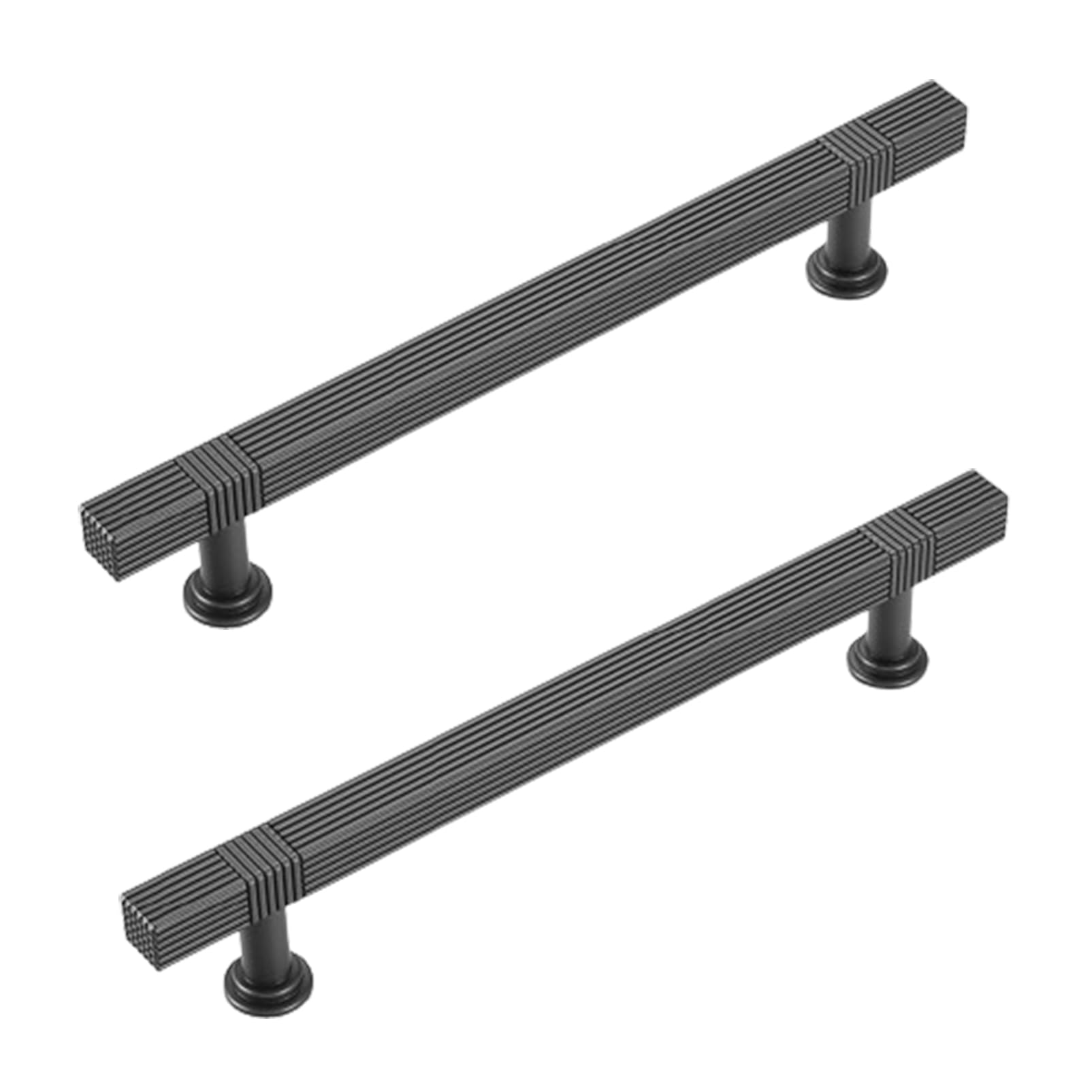 Steytemd Grey Cupboard Handles Modern, 2 × Cabinet Handles With Screws-128Mm/5In
