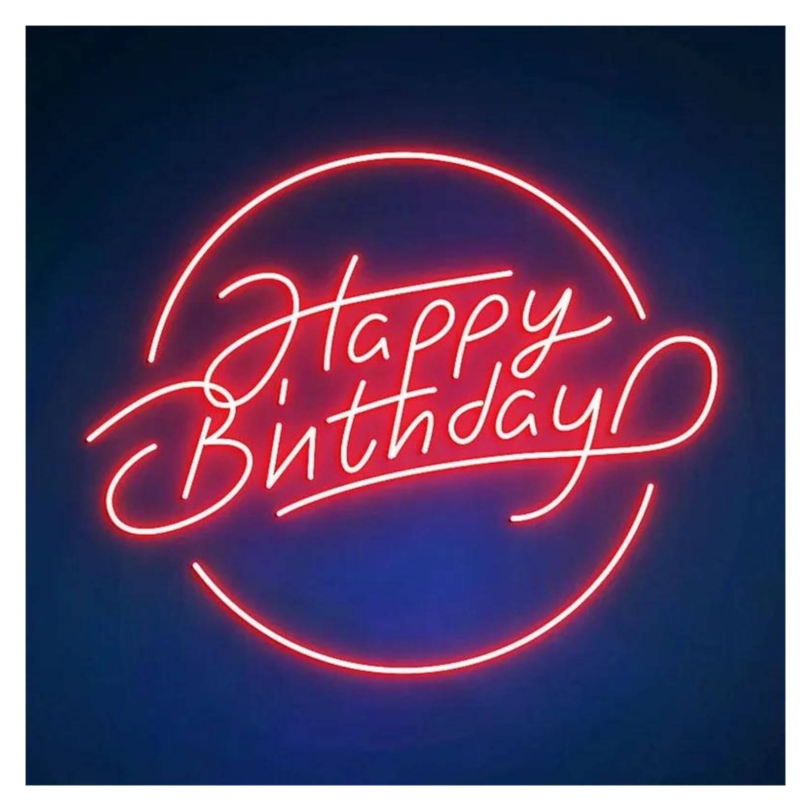 Lemst E Signs Lamp Happy Birthday Neon Sign Light Dimmabl Usb Powered For Birthday Room Party Wall Art Decor 40Cmx38cm(E)