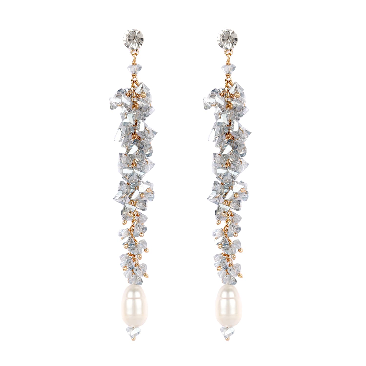 XPNSV Luxury Real Pearl Drop Glass Crystal Rhinestone Earrings,Jewellery Gift Set for Women & Girls | Anti Tarnish, Light Weight, Diwali Special Jewellery for Women, Girls and Her (B0CDQ89WSB) Amazon Price History, Amazon Price Tracker
