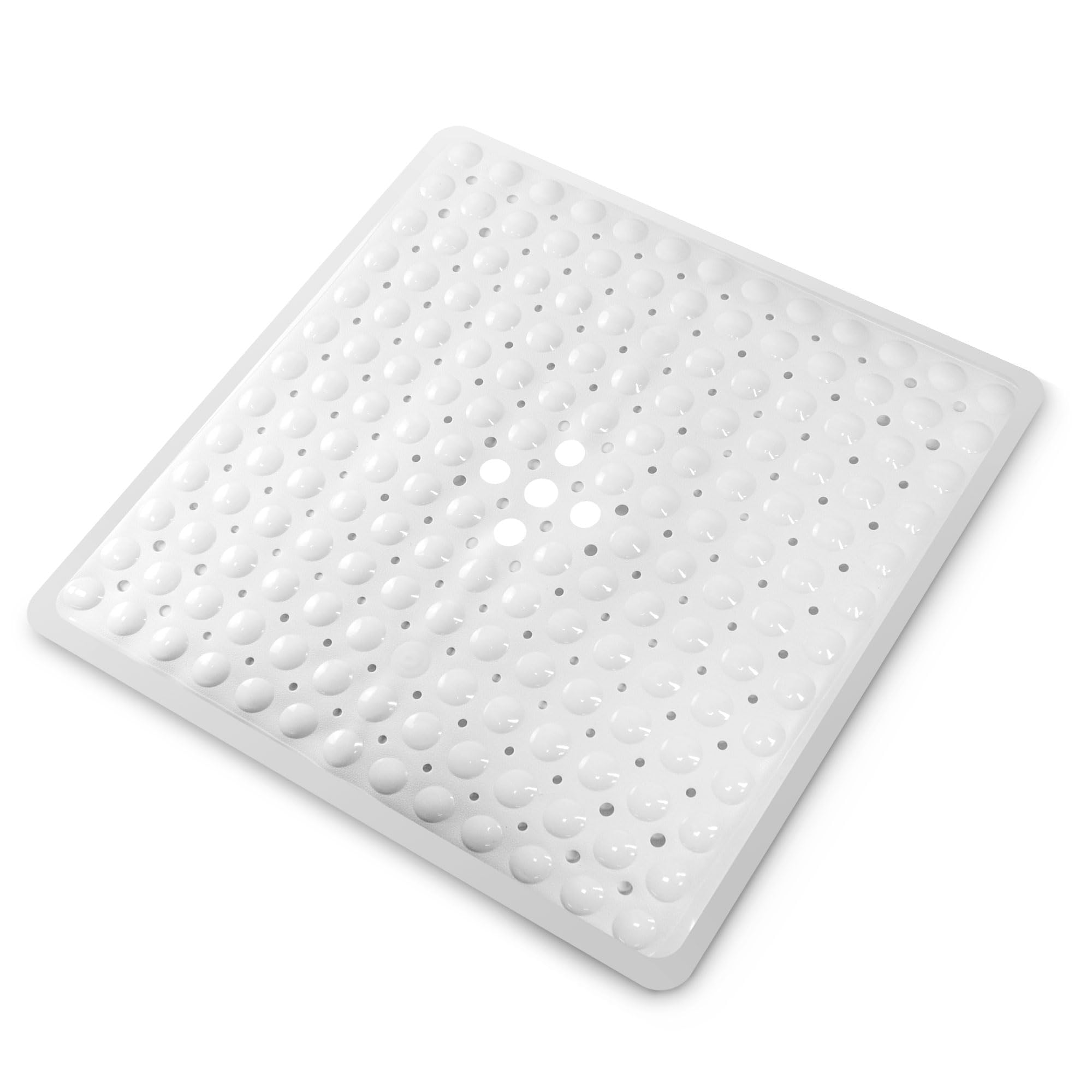 KEPLIN Premium Non-Slip Bath Mat - 200 Suction Cups, BPA, Latex Free, Mildew Resistant, Machine Washable - Safe, Durable & Comfortable for Shower Runner & Bathroom Tubs (White, Small (54 x 54cm))