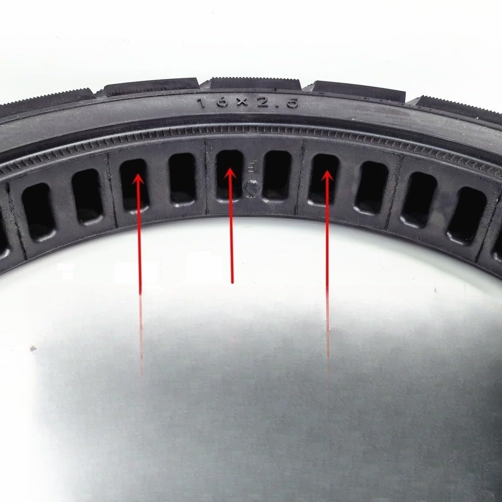 Neumático sólido hueco de 16x2.50 a prueba de pinchazos para scooter (A)