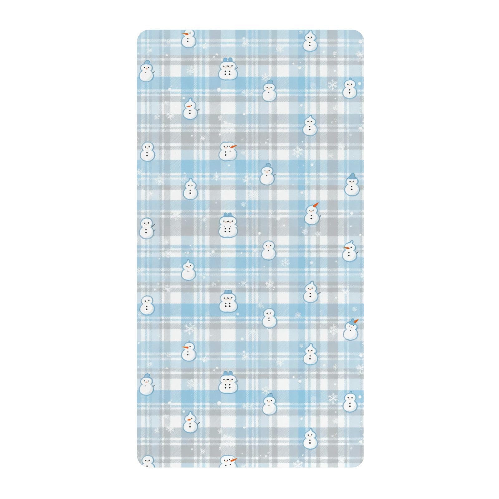 Sábanas de algodón para cuna de bebé, diseño de muñeco de nieve, suave, transpirable, colchón para guardería, 1 paquete