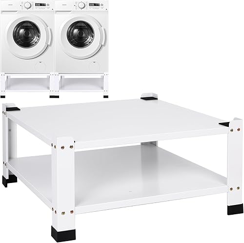 Panghuhu88 Pedestales para lavadora y secadora, pedestal de lavandería resistente, pedestal de metal para lavadora y secadora, mini soporte para