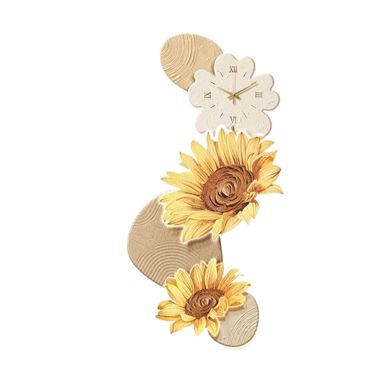 Reloj Cocina Flores Reloj de Pared Decoración Luz Moda Creativa