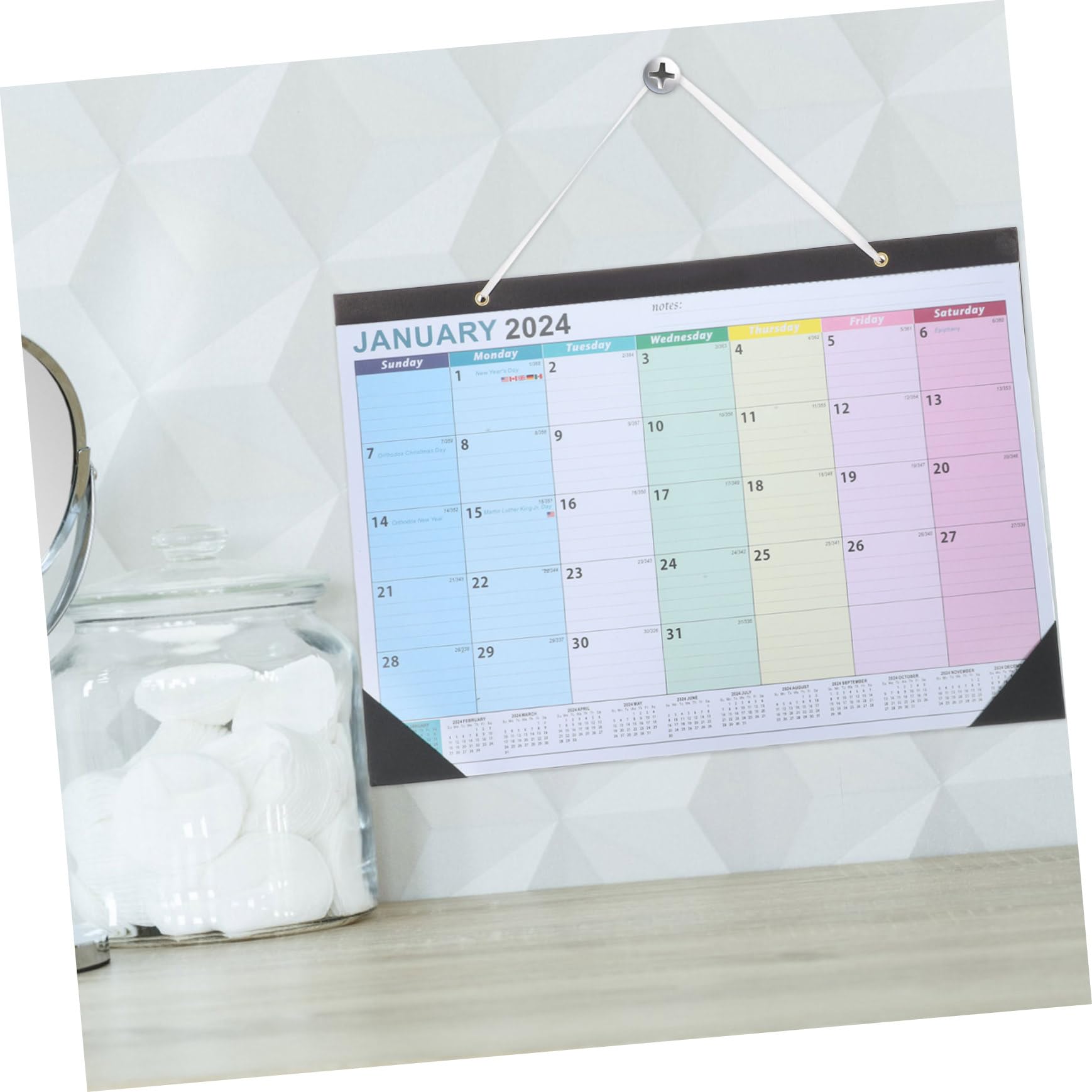 Lurrose 4stücke Creative Agenda Wandkalender Für Schule Und Zuhause Praktischer Planer Mit Notizflächen Für Tägliche Aufgaben Und Termine Für Büro Und Familie
