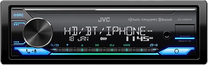 Radio Estéreo JVC KD-X480BHS Bluetooth USB AM/FM Paquete miniatura 2