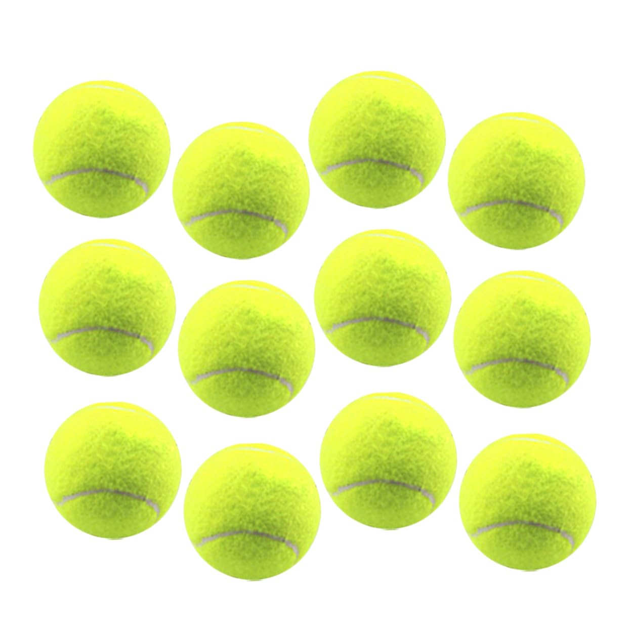 Hemoton 12Pcs Training Tennis Balls for Practice Elastic Design for Sports Training for Outdoor Use Durable Material for Beginners and Machines