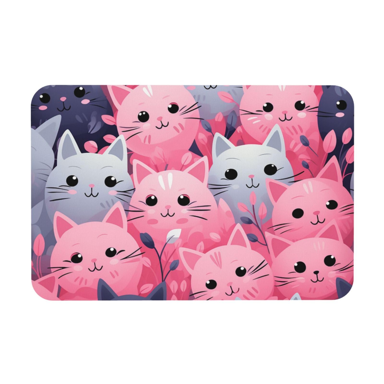 Tapis de bain en pierre de diatomée chat noir 60x40 cm absorbant