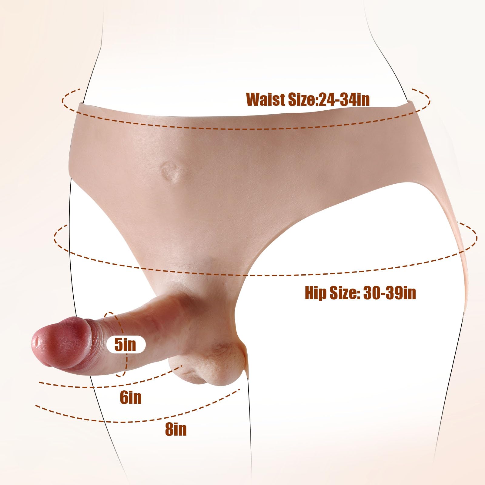 Mutandine con dildo e imbracatura realistiche, dildo strap-on con pene rigido da 20 cm, biancheria intima con dildo indossabile in silicone morbido ad alta elasticità, abbigliamento transgender, prodo