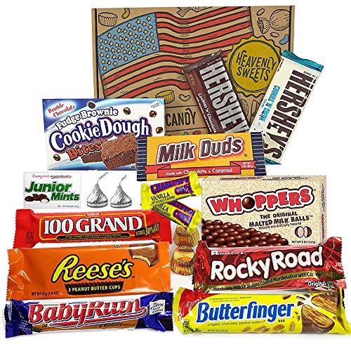 Heavenly Cesta de Dulces y Chocolate Americanos - Set de Marcas Clásicas...