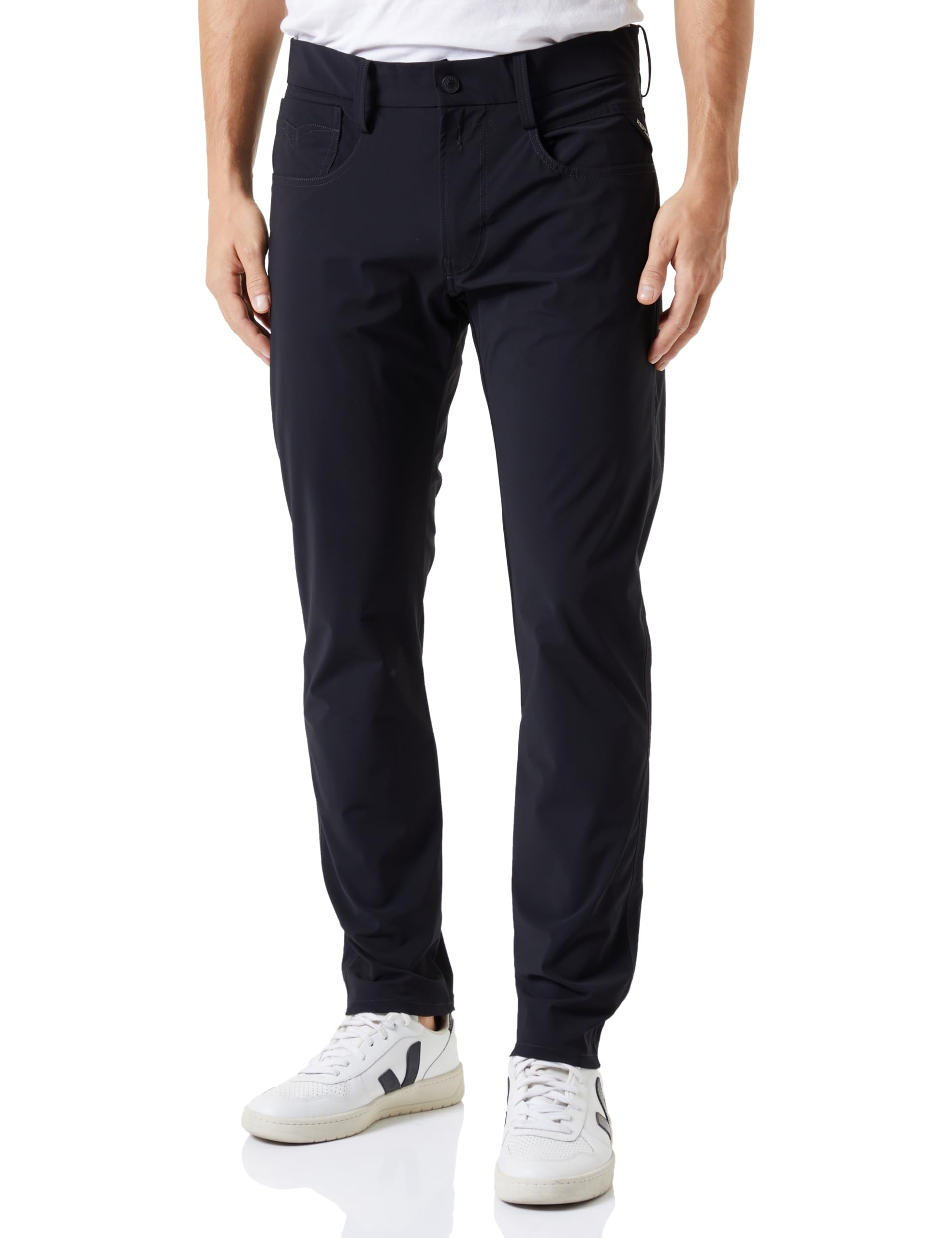 REPLAY Men's M914 Anbass Hyperflex Hybrid Pants, Black 098, 31W / 32L