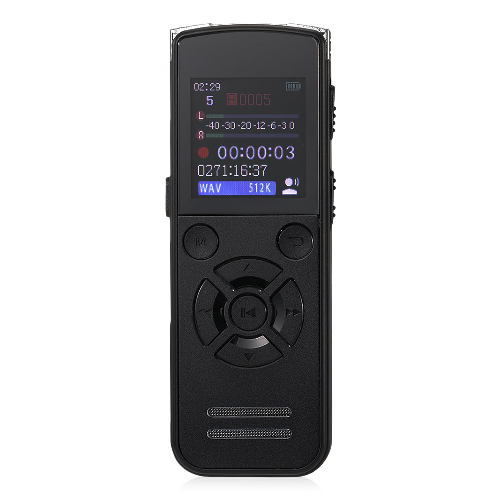 Dictaphone Numérique 64 Go, Enregistreur Vocal USB-C, Réduction du Bruit, 512Kbps, Lecture Intégrée, Enregistreur Audio Portable pour Réunions, Cours, Interviews, Conférences, Lecteur MP3