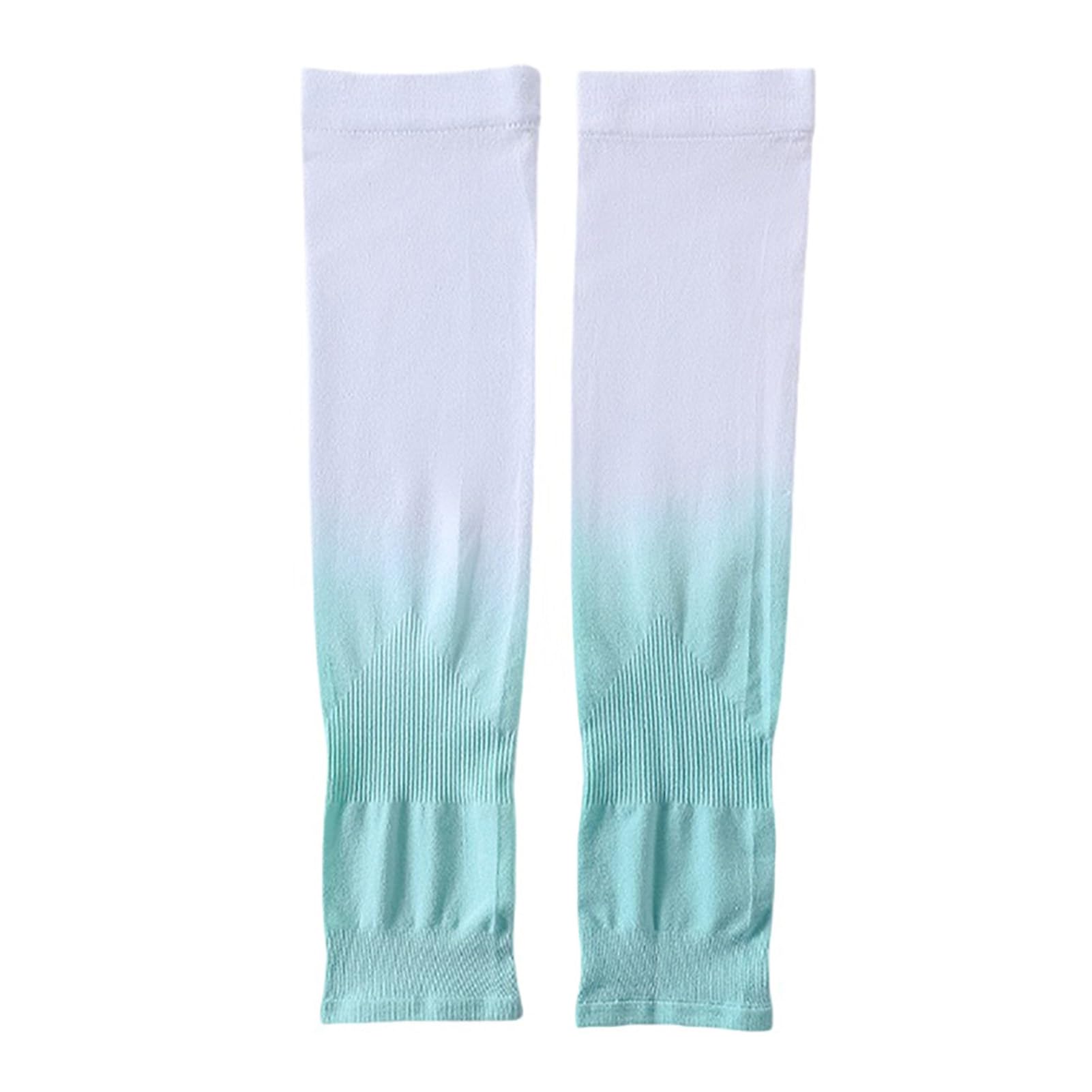 matumou Sleeves, Cooling Arm Sleeves with Thumb Hole, Gradient Color Ice Silk UV Sleeves for Women Summer Driving Cycling