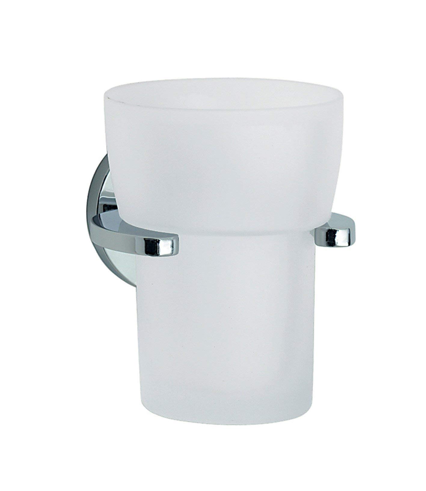 Smedbo Eisbehälter Mit Becher - Milchglas, Chrom Poliert, Wandmontage