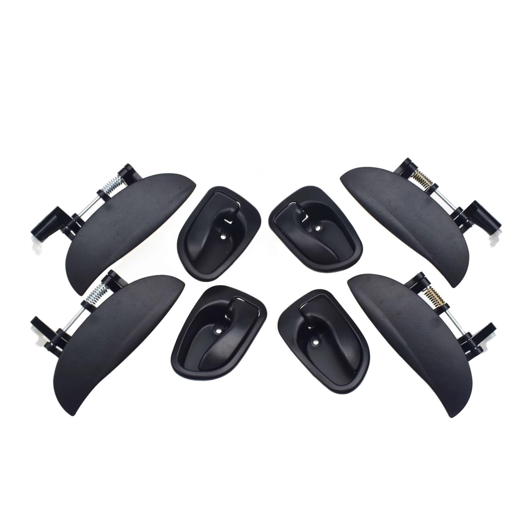 Ksjosji Outside Inside Kit Interior Door Grab Handle Exterior Interior Door Handle For Hyundai For Atos For Amica For Sanatro 1997-2005 8265002000 8266002000 8261022001 Interior Door Handle Replacement(Outside Inside Kit)