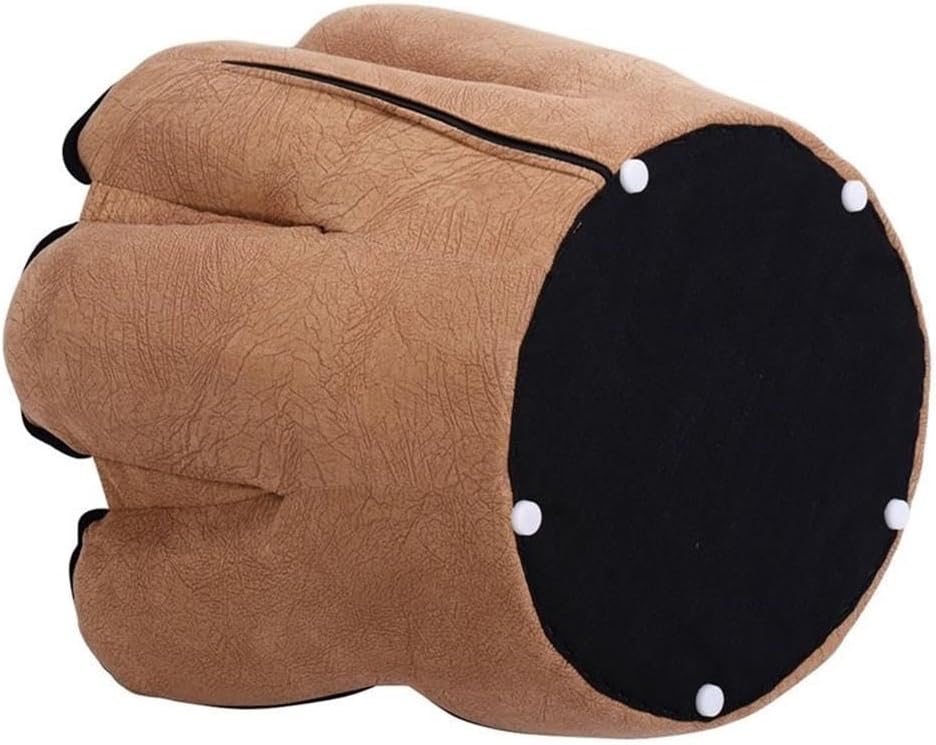 Pemberly Row Baseball Glove Kids Armrest Chair, Faux Suede Upholstery, Brown Finish, 23" L x 19" W x 17" H, Eucalyptus Wood Frame, Lightweight Design, Fun Accent for Kids Room Ages 3 to 5 Years