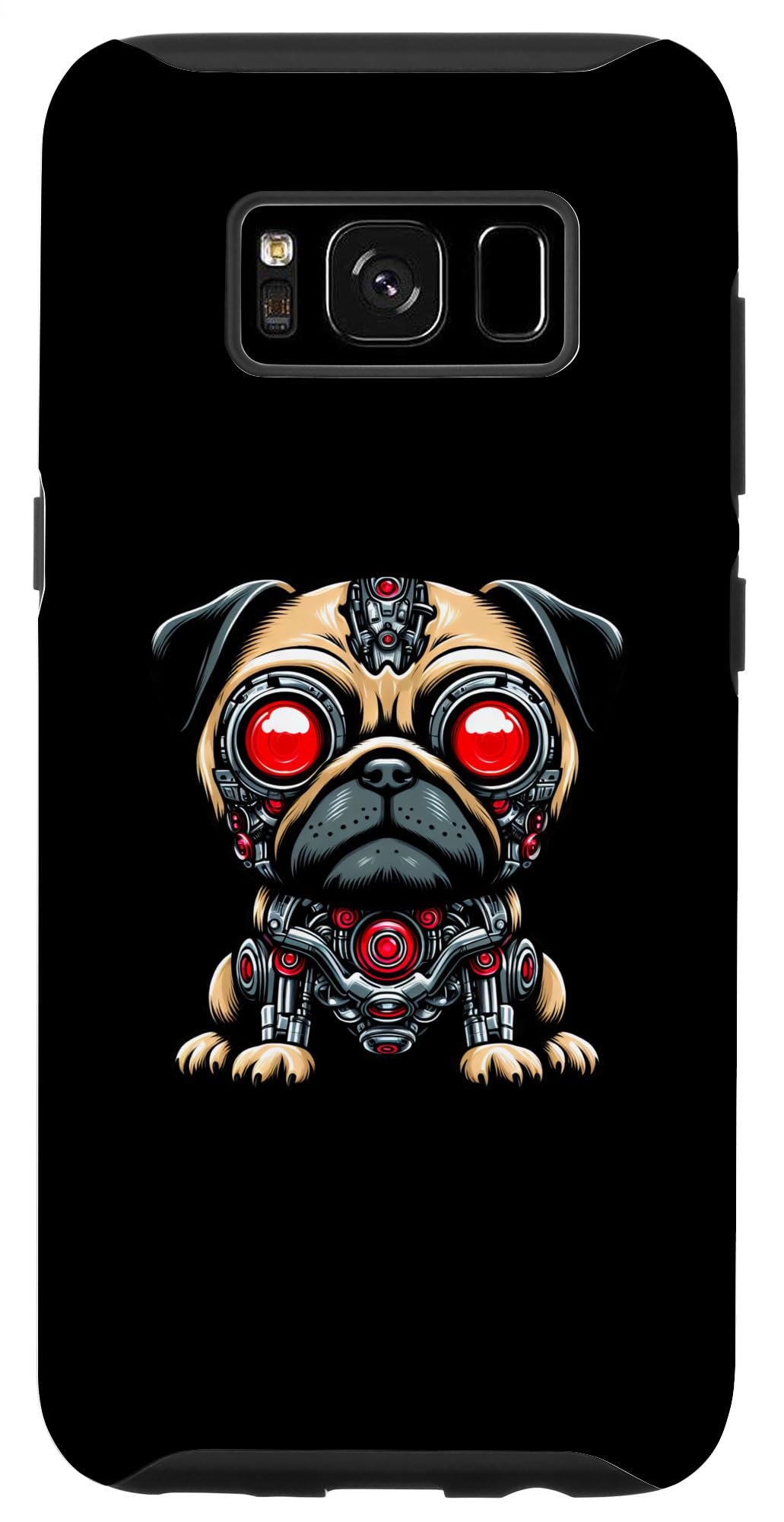 Amazon.co.jp: Galaxy S8 パグロボット 犬 サイボーグ スマホケース 
