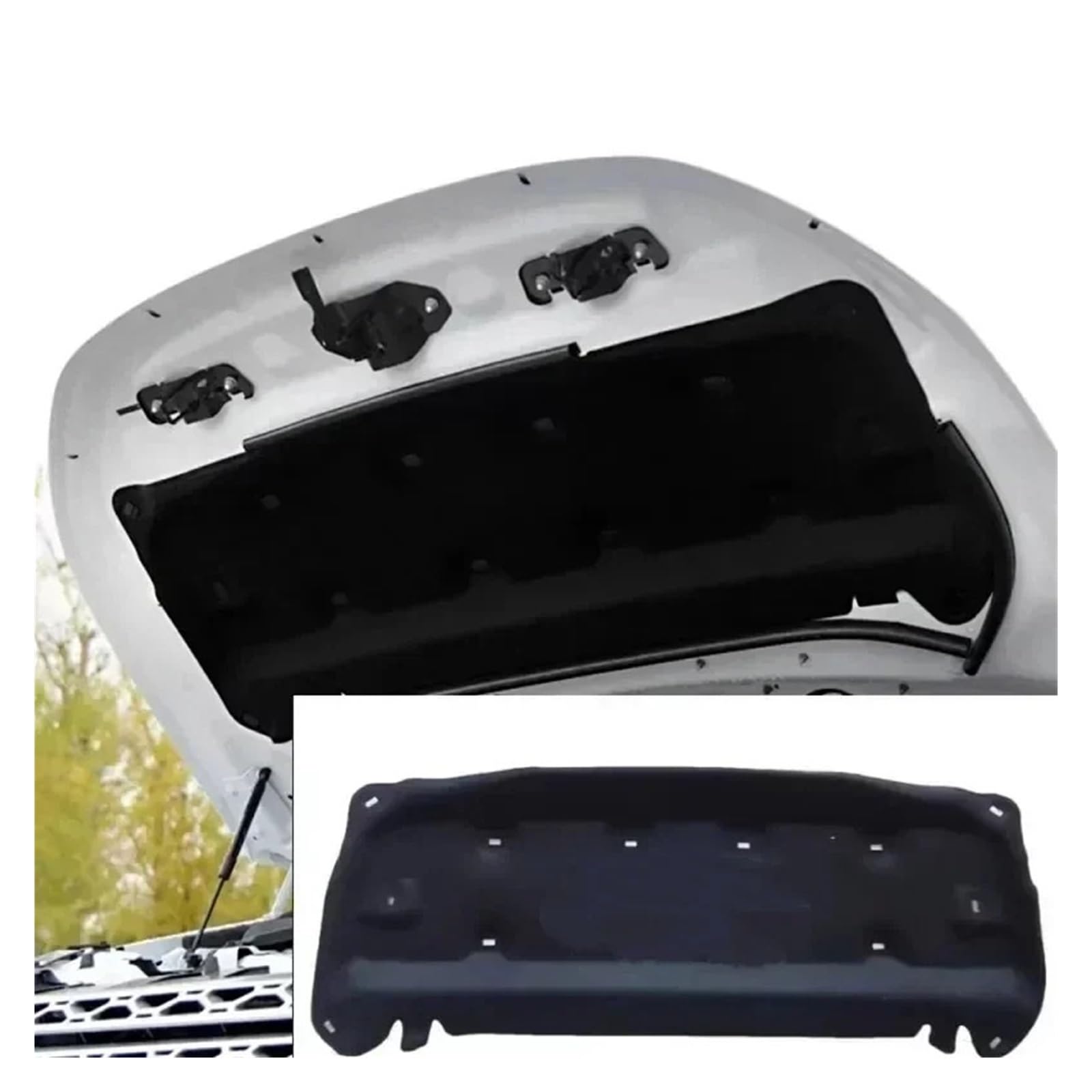 Pengshyzf One Color Compatible With Land Rover Discovery Sport L550 2016-2019 Car Heat Sound Insulation Cotton Front Hood Engine Firewall Mat Pad Noise Deadener