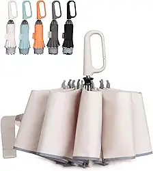 Guarda-chuva invertido com alça de mosquetão, guarda-chuvas à prova de vento para chuva, guarda-chuva dobrável reversível portátil de 116 polegadas, guarda-chuva de carro para mulheres e