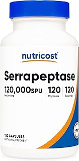 Serrapeptase 120.000 SPU 120 Cápsulas Nutricost - Produto 3 mais recomendado com 4.6 estrelas
