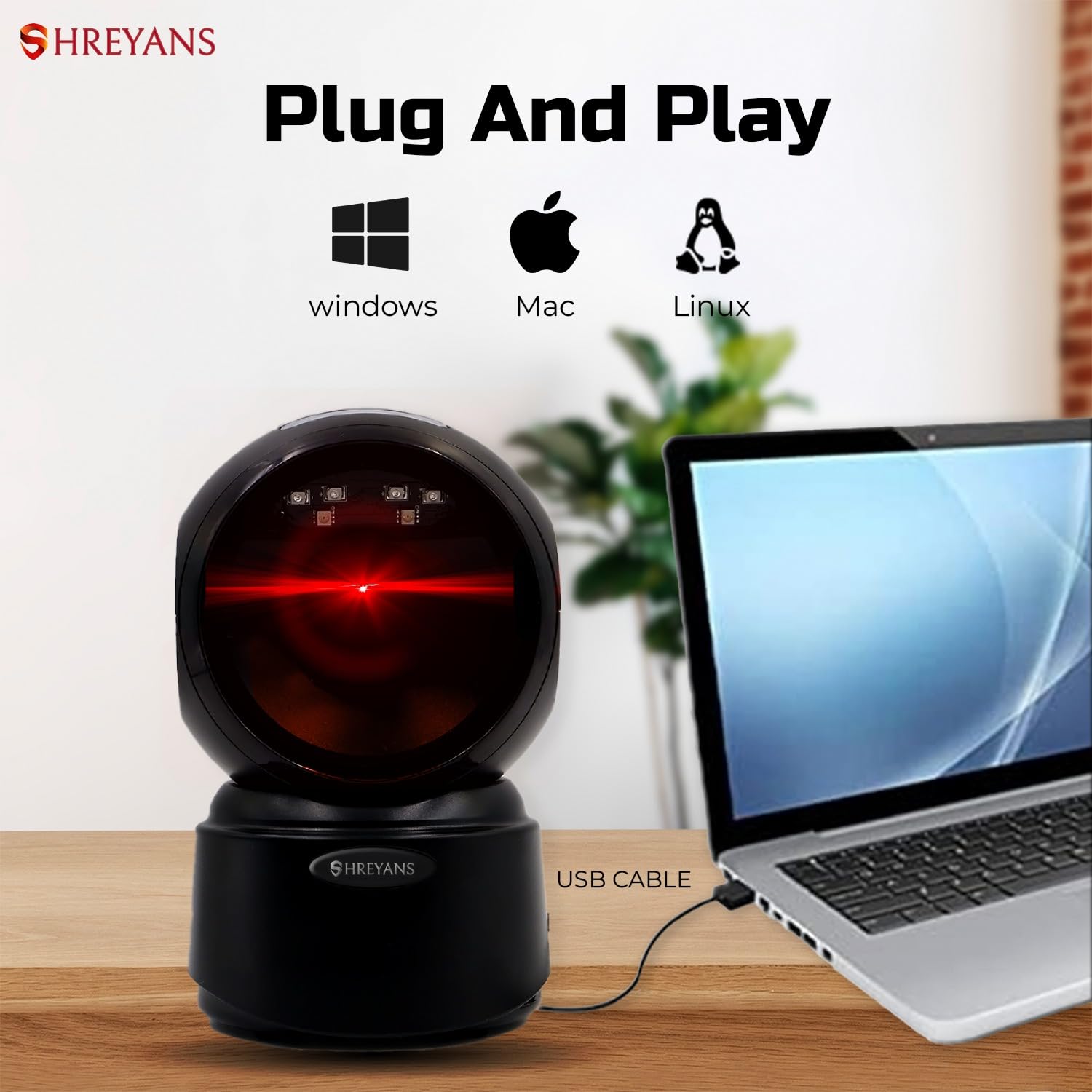 Handheld Barcode Scanner 1D/2D/QR Code Scanner 2.4G Wireless & USB Wired - View #6