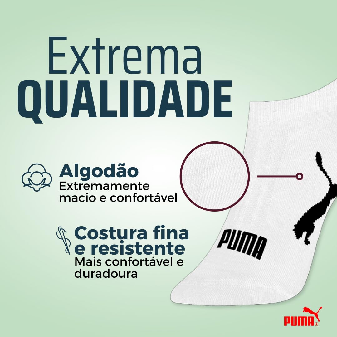 Kit 06 Pares Meia Puma Sapatilha Invisível Masculino Adulto em promoção! Veja a oferta e mais achadinhos de Moda íntima 7 Hoje é o melhor dia para comprar Kit 06 Pares Meia Puma Sapatilha Invisível Masculino Adulto com aquele preço maroto! Promoção! Aproveite a oferta! 7