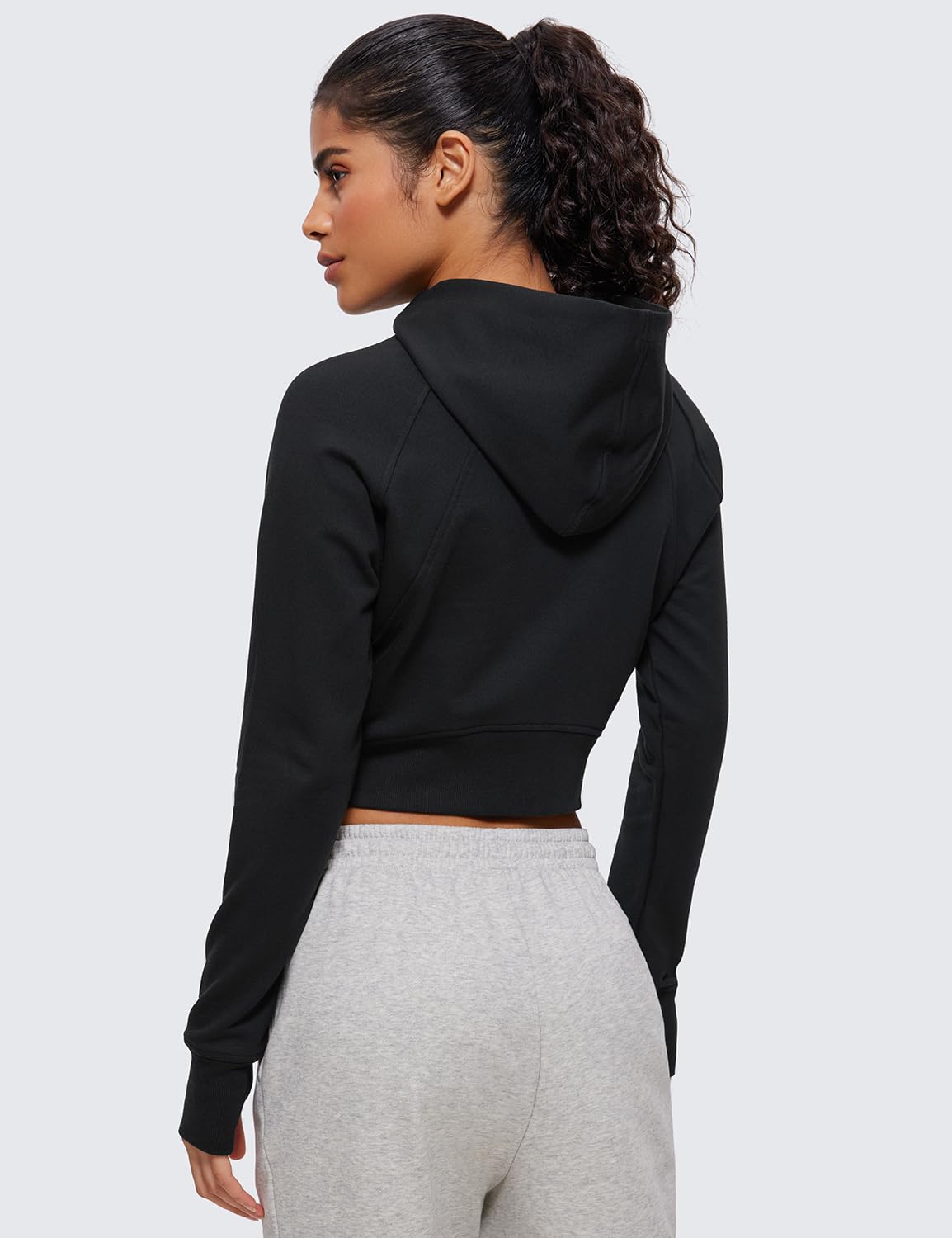 CRZ YOGA Felpa Corta con Cappuccio e Cerniera | Peso Medio, Casual, Morbide, Cerniera Completa, Contenente Cotone, Calda, con Collo a Imbuto, Felpe da Donna