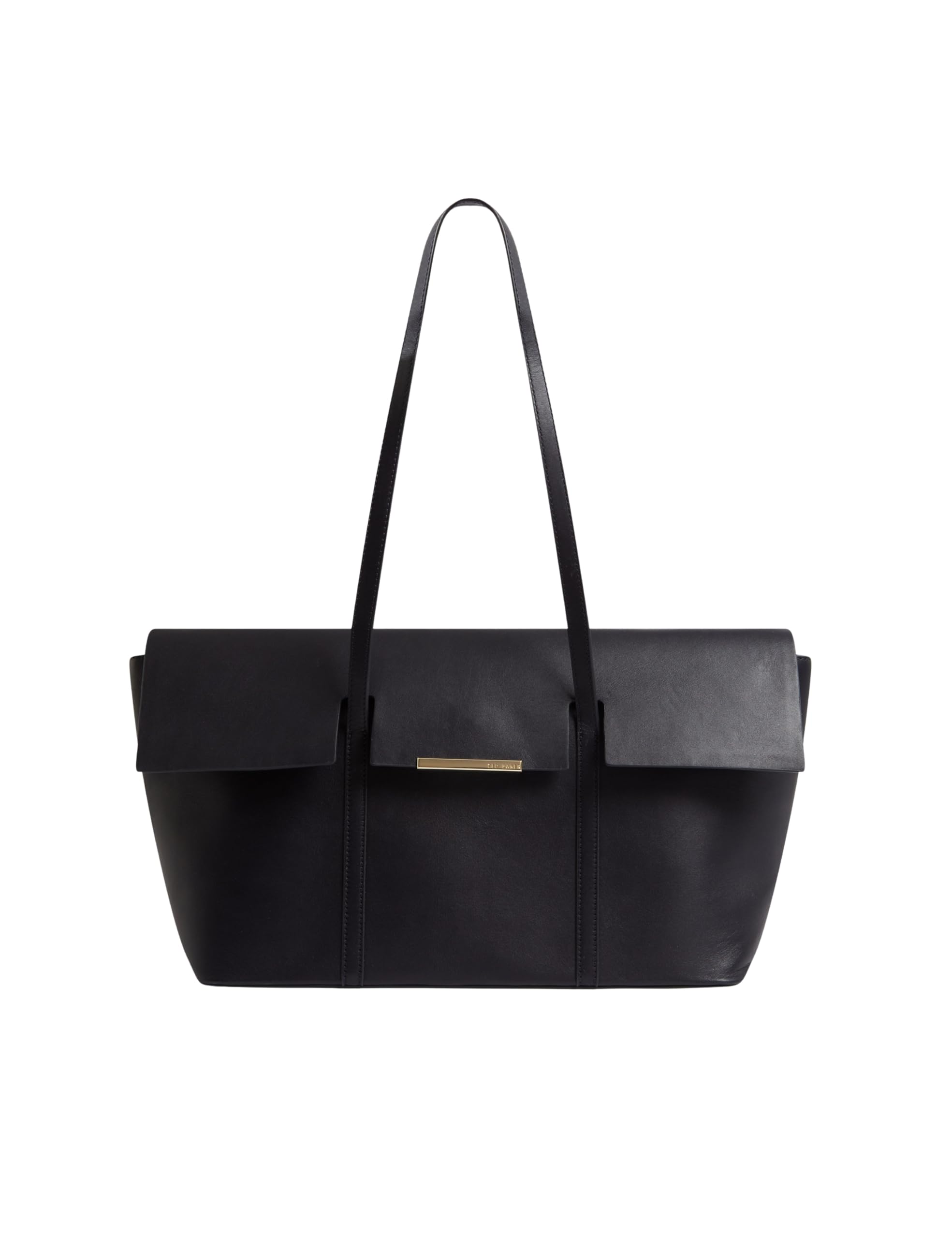 Ted Baker london bar detail leather elongated shoulder ba, navy, one size