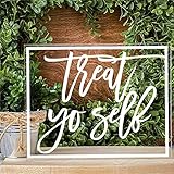 Treat Yoself Acrylic Wedding Sign Yo Self Yourself Dessert Bar Decor Candy Sweets Bar Decor Decorations