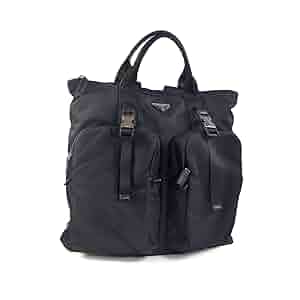 PRADA トートバッグ 肩掛け トライアングルロゴ テスートナイロン ブラック PRADA トートバッグ 肩掛け トライアングルロゴ 黒 ナイロン