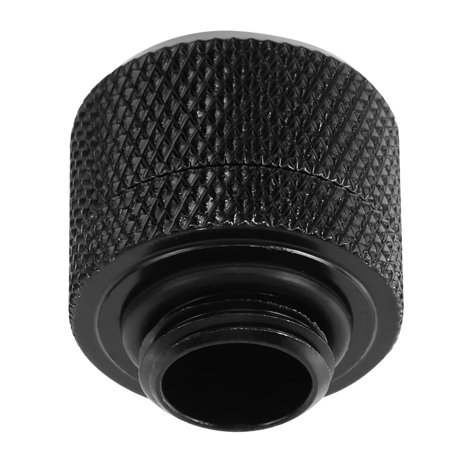 dracaena.io 12 pack G1/4" thread to 3/8" ID, 5/8" OD Compression Fitting for Soft Tubing, Soft Tube Connectors for Computer Water Cooling System, Black