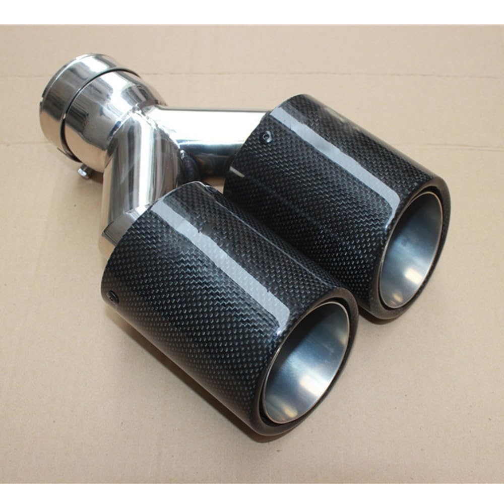 Terminale Di Scarico In Fibra Di Carbonio Lucido - 63mm, Per Auto, Design Sportivo