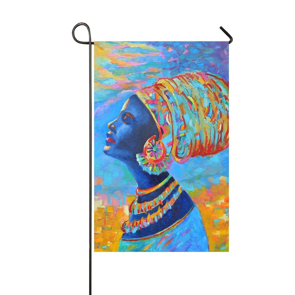 Eastlif Flag - Hang in Your Front Lawn, Vegetable Garden or Spring Garden- African Woman