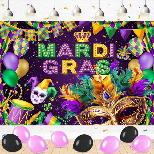 Fondo Fotográfico Mardi Gras 7X5FT Vinilo miniatura 2