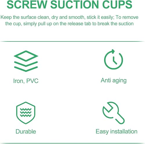 Miniatura 6 de DOITOOL 6 ganchos antiventosa ganchos de ventosa para ducha ventosa de PVC ventosas para mesa de vidrio ventosa con ventana de tornillo Ventosa de