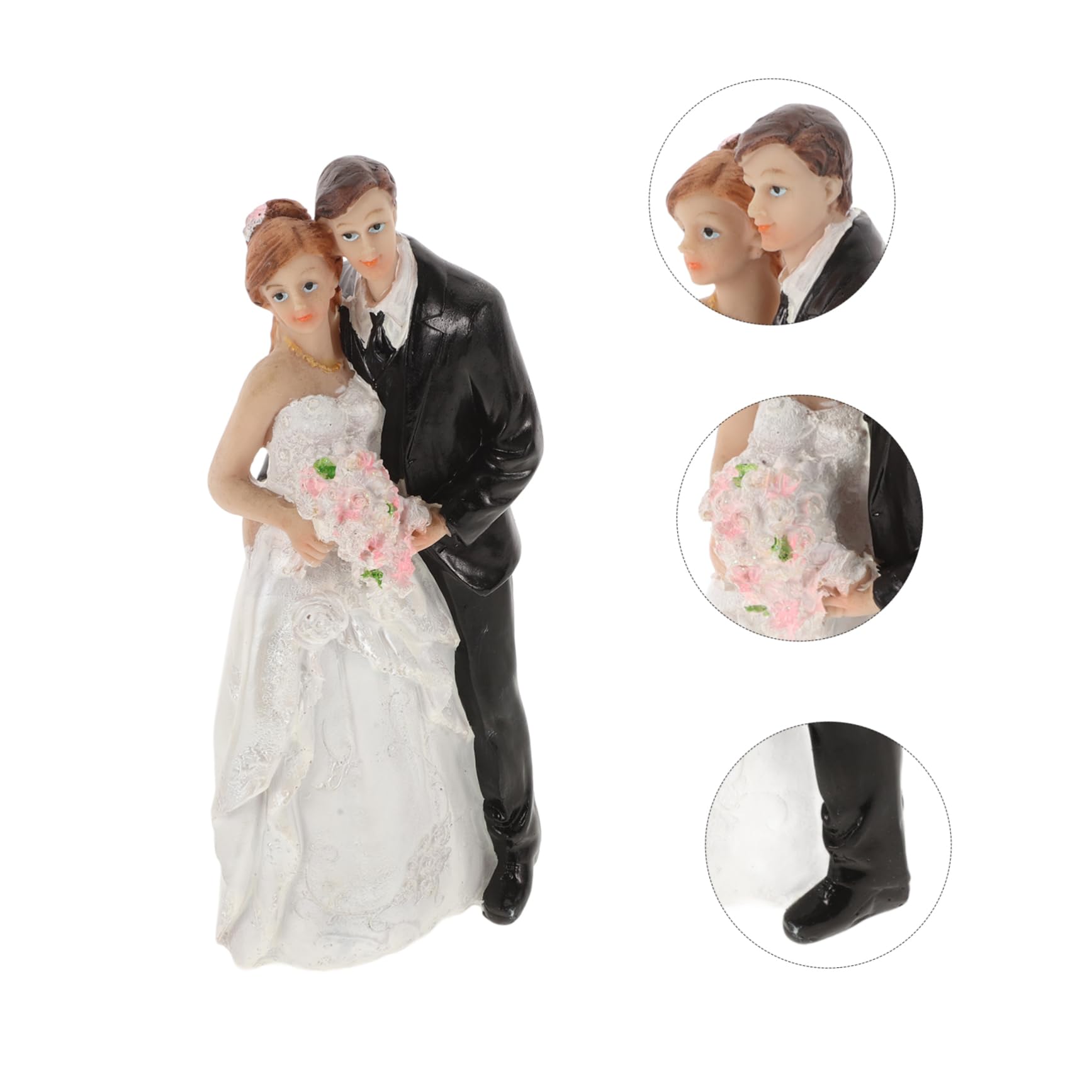 Mr und Mrs Hochzeit Tortenfigur für Brautpaar aus Harz Hochzeitstortendekoration und Tischdekoration für Kuchen Multifunktionale Paarfigur mit Langlebigem Design
