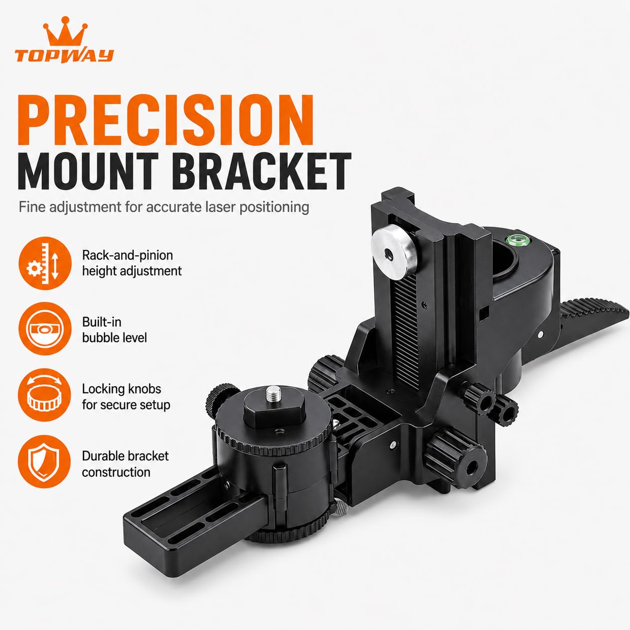 TOPWAY Niveau Laser Perche Télescopique 4.2M Sol au Plafond Perche Laser