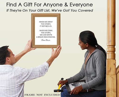 Miniatura 8 de Inspirational Wall Art Poster "When We Deny the Story" Brene Brown - 11x14 Unframed Motivational Wall Art & Positive Affirmations Wall Decor for