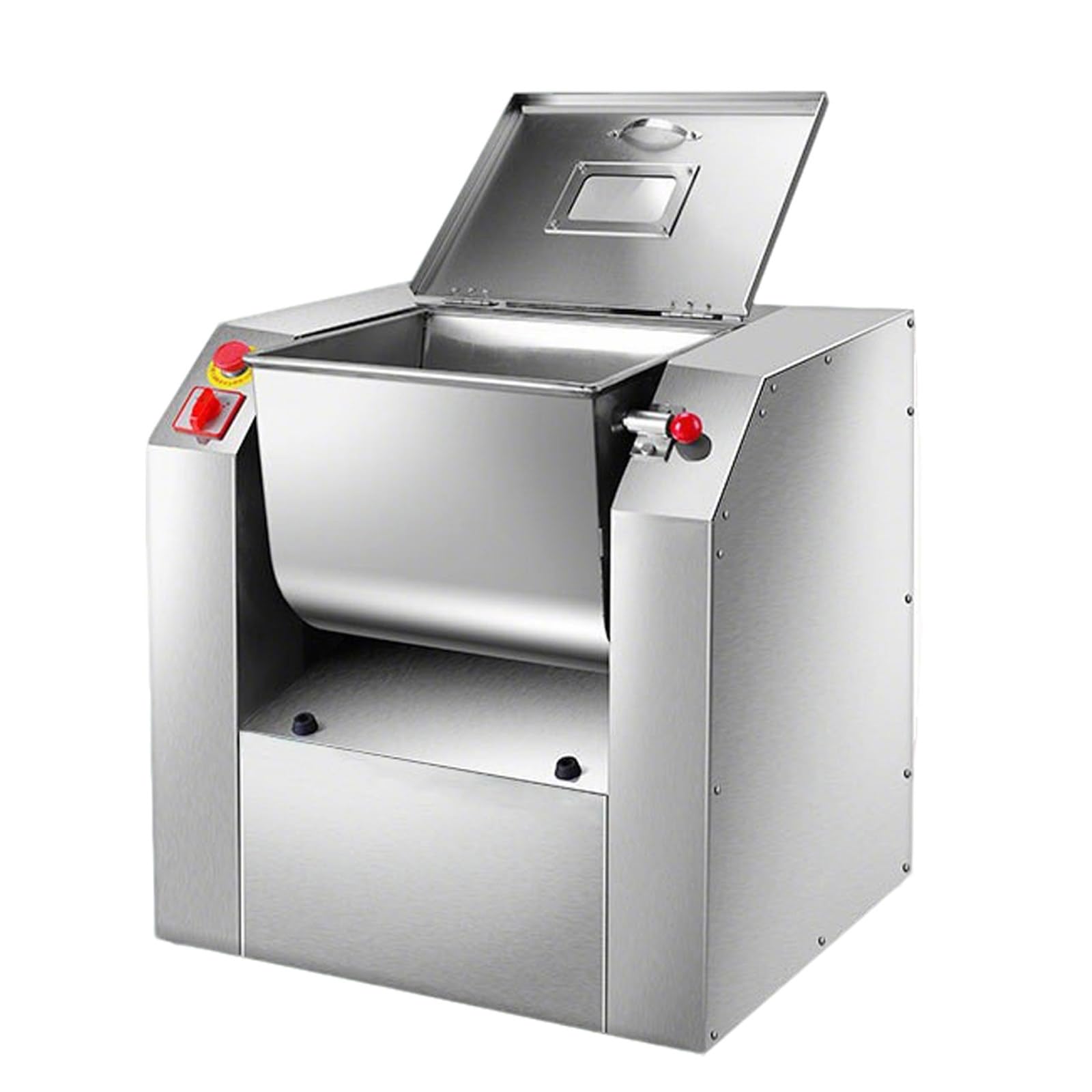 FRANREADER Commercial Dough Mixer 7.5/15/25kg – 15-50lbs Dough in 10-15 Mins – Spiral Mixer with Dragon Kneader, Dual Rotation – For Pizza Bread Buns Dumplings 7.5kg
