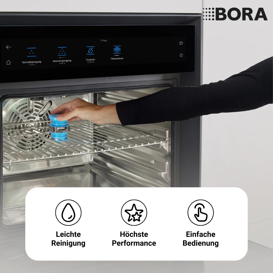 BORA 12 x Reinigungskartusche für BORA X BO Dampfbackofen, Selbstreinigung, Zweikammerkartuschen, Reiniger Zubehör, XBORK/12