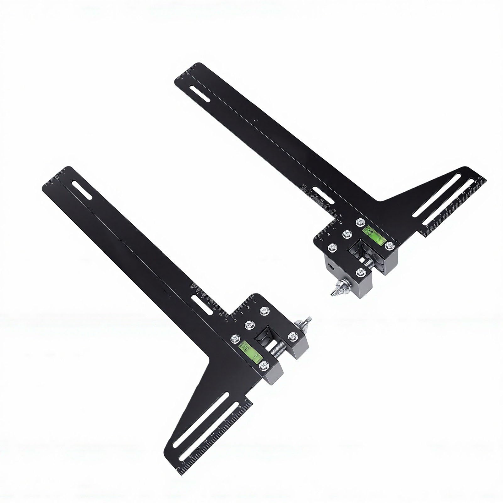 Righello di calibrazione in acciaio inox per binari di ascensore, 400 mm, calibro guida portatile per costruzione e manutenzione, 2 unità