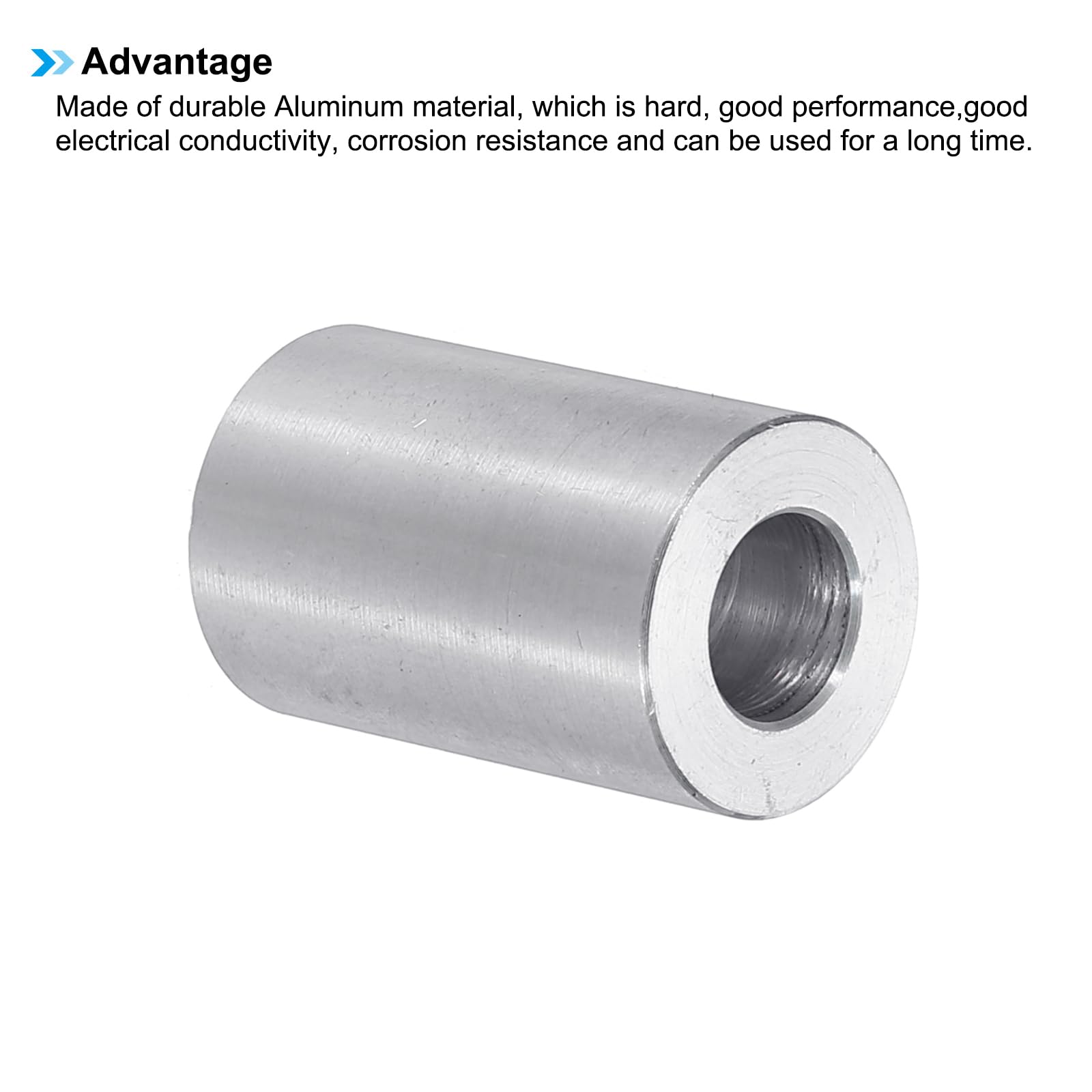PATIKIL M8 Aluminum Spacers, 6pcs 5/16" x 5/8" Round Metal Spacers for 5/16 or M8 Screw Bolts - Image 4