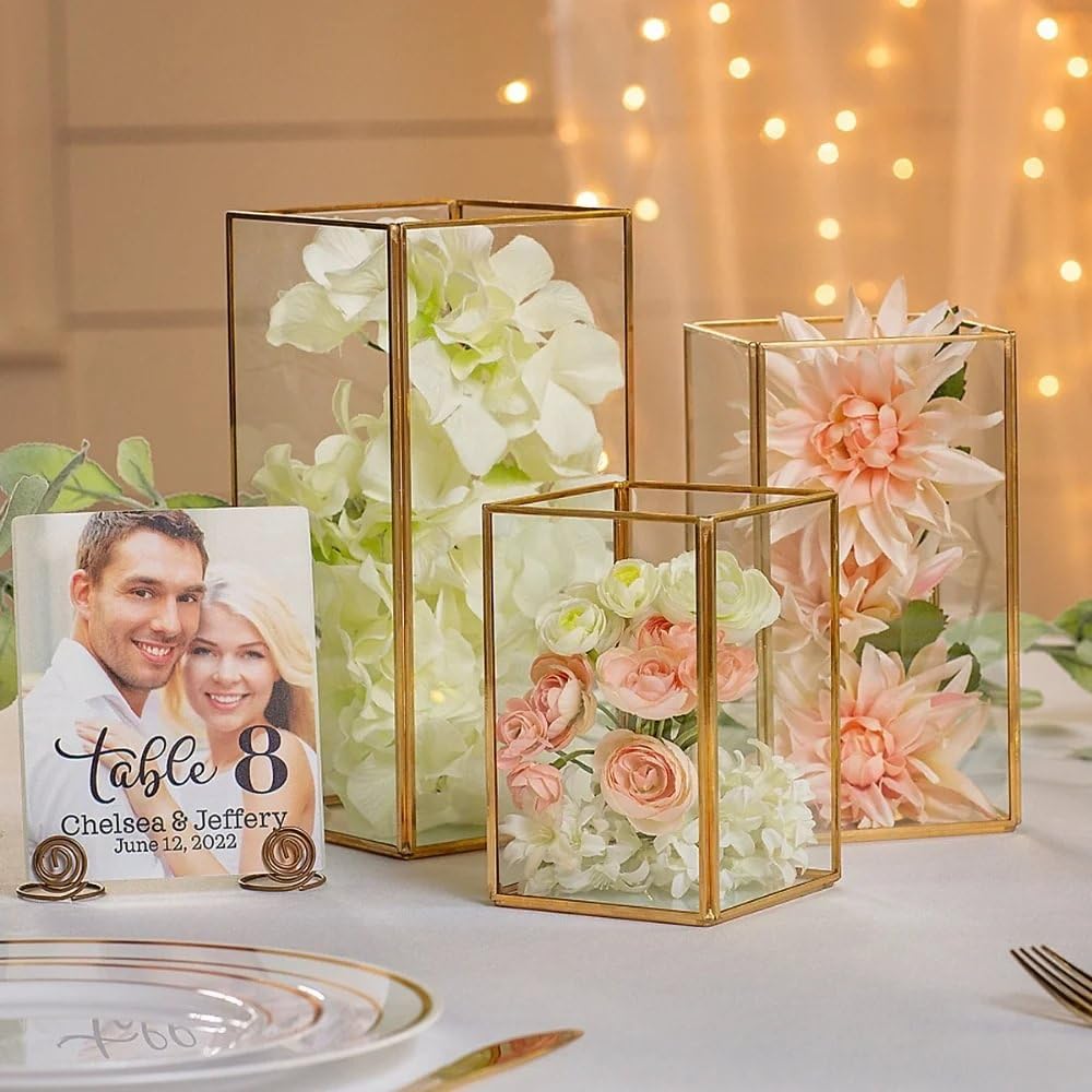 Fun Express Set of 3 Square Glass Candle Holders – Elegant Home Décor for Living Room Dining Room & Special Occasions – Stylish Glass Candle Stands for Table Settings & Modern Interiors – 3 Pieces